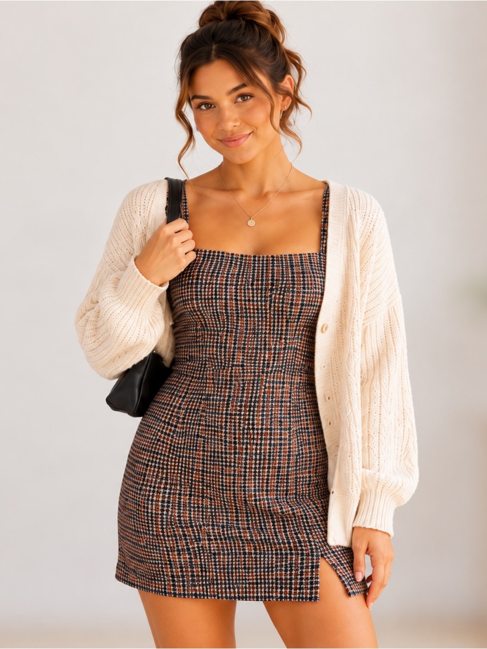 NWT Hollister plaid mini dress XS